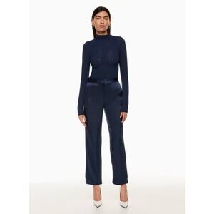 Aritzia Navy Straight Leg Pants